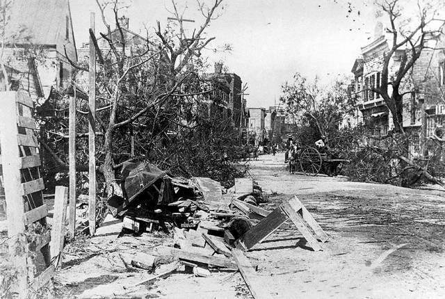 Beaufort, South Carolina after the 1893 storm. Courtesy of Beaufort County Library.