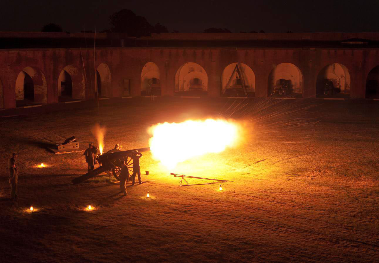 Night Cannon Firing