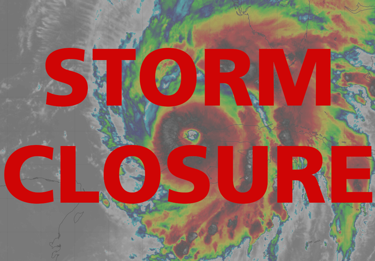 Storm Closure A storm closure graphic
