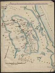 Map of the Battle of Roanoke Island.