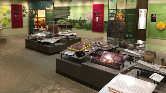 Exhibits in the Fort Raleigh Visitor Center Exhibits in the Fort Raleigh Visitor Center