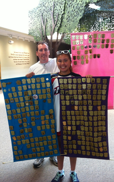 display of JR Ranger Badges