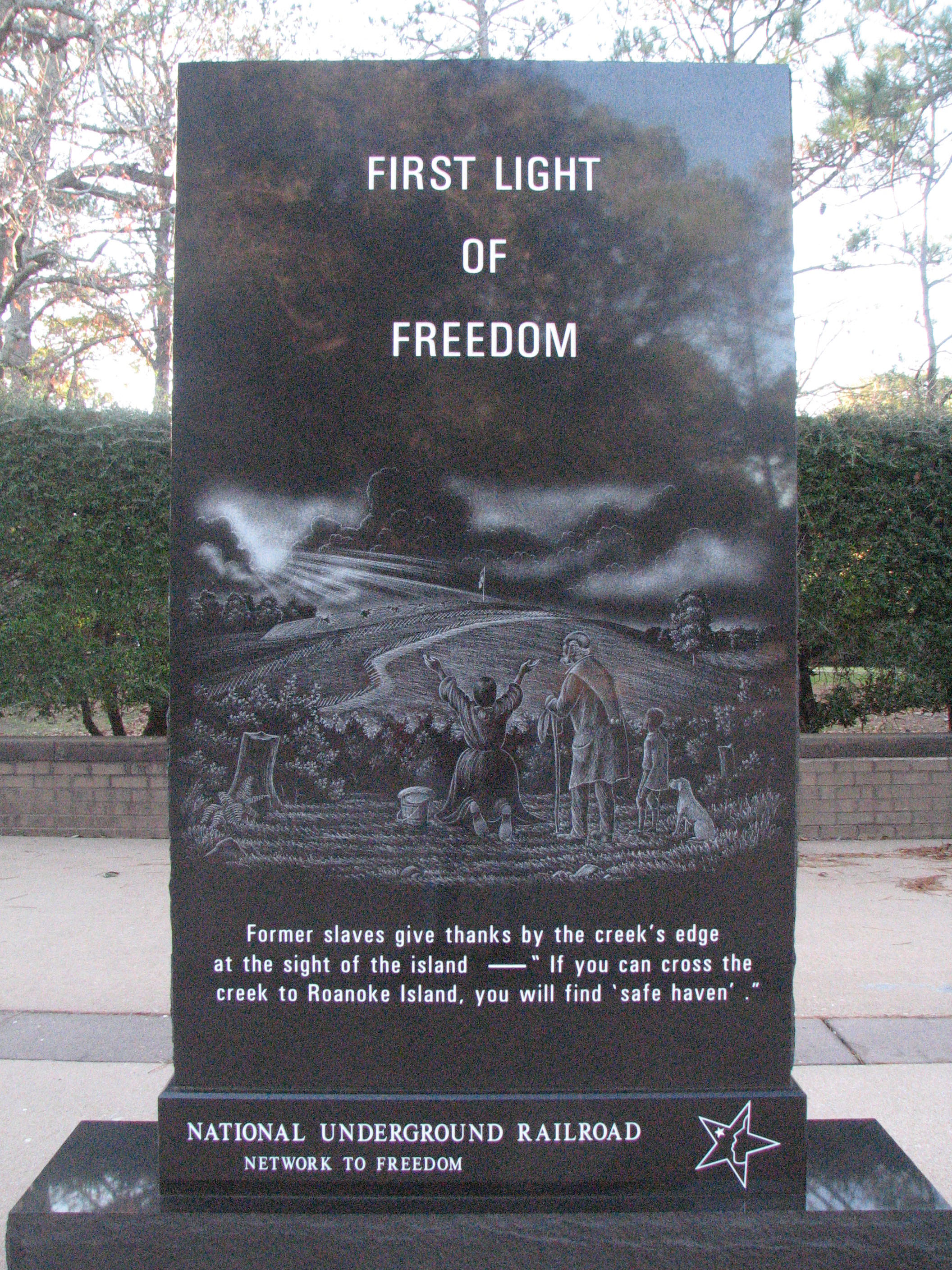 First Light of Freedom Memorial at Fort Raleigh National Historic Site