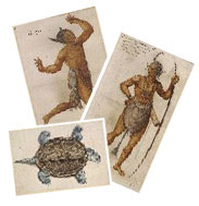 A collage of paintings by the governor of the Roanoke Colony, John White