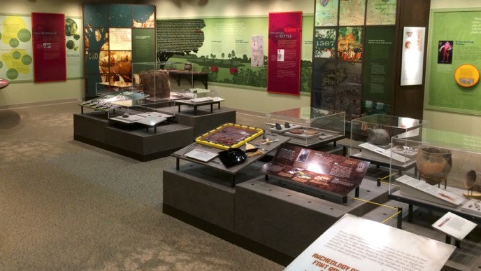 Exhibits in the Fort Raleigh Visitor Center