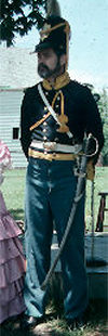Dragoon soldier in dress uniform