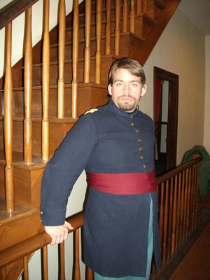 Park Guide Enoch Doubledee portraying an officer.