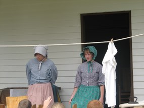 Laundresses washing clothes