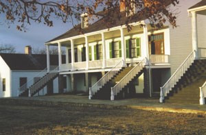 Officers' Quarters at Sunset