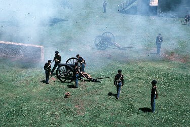 Artillery drill in action Artillery drill in action