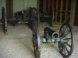 Artillery in Gun Shed at Fort Scott Artillery in Gun Shed at Fort Scott
