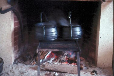 Cooking over an open hearth