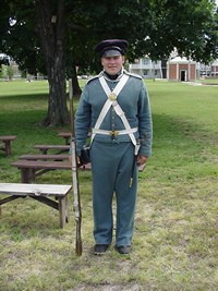 Soldier holding weapon