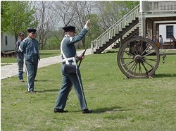 Soldier getting ready for drill