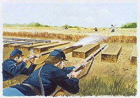 Soldier vs. Settler along the railroad