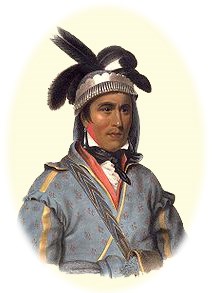 American Indian in light blue uniform