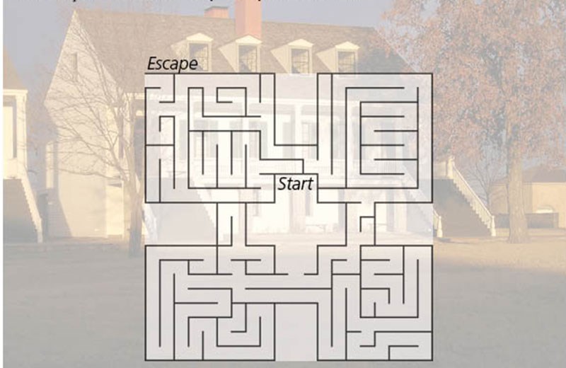 maze in a picture of a building