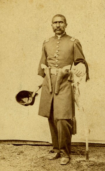 historic photo of African American officer historic photo of African American officer