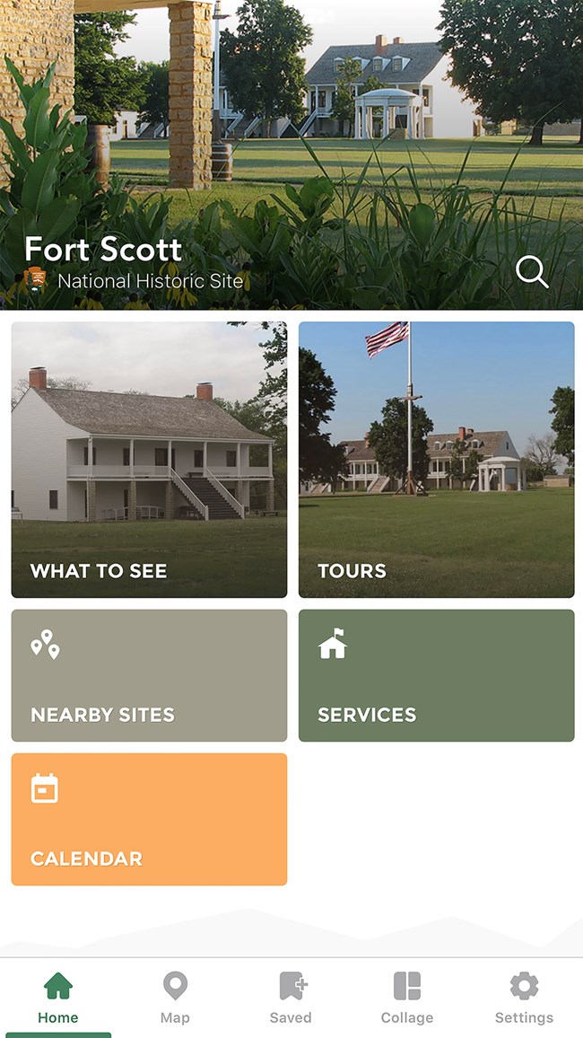 Fort Scott App Home screen.