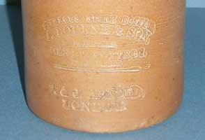 detail on bottle bearing maker's mark