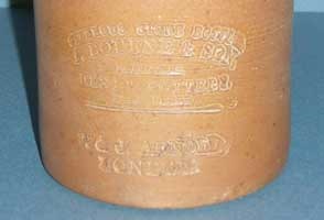 detail on bottle bearing maker's mark detail on bottle bearing maker's mark