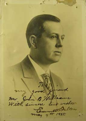 Autographed studio photo of Emmett Dalton dated 1935.