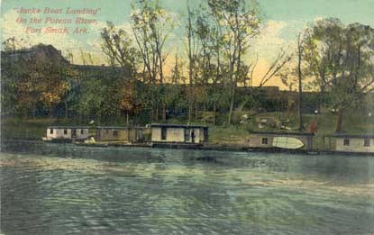 house boats on Poteau River