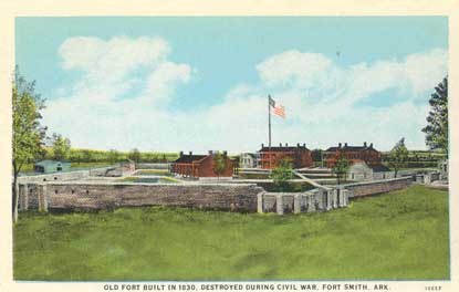 postcard of second fort walls and buildings with flag flying in center postcard of second fort walls and buildings with flag flying in center