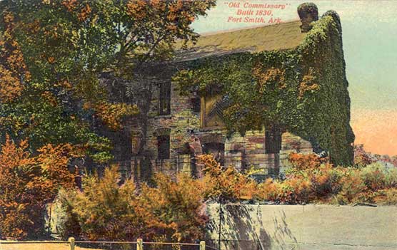 Colorful fall foliage at the Commissary building