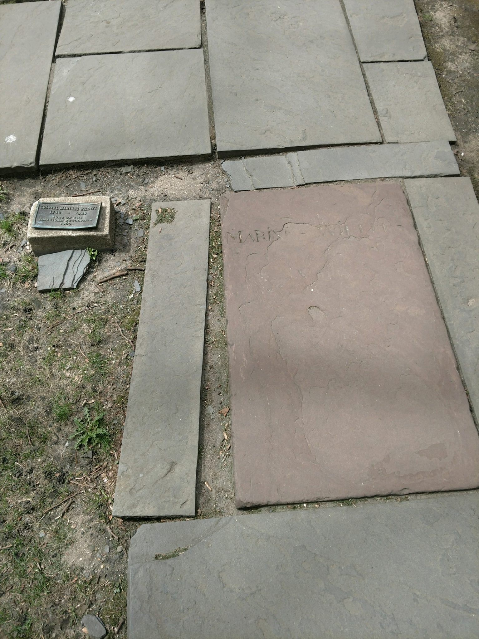 The photo above is of Willett's worn-down gravestone, now part of a sidewalk at Trinity Church in Manhattan, NYC.