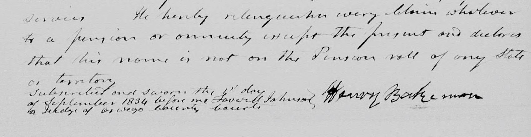 An old document with lots of cursive handwriting. In bold letters on the bottom right, 