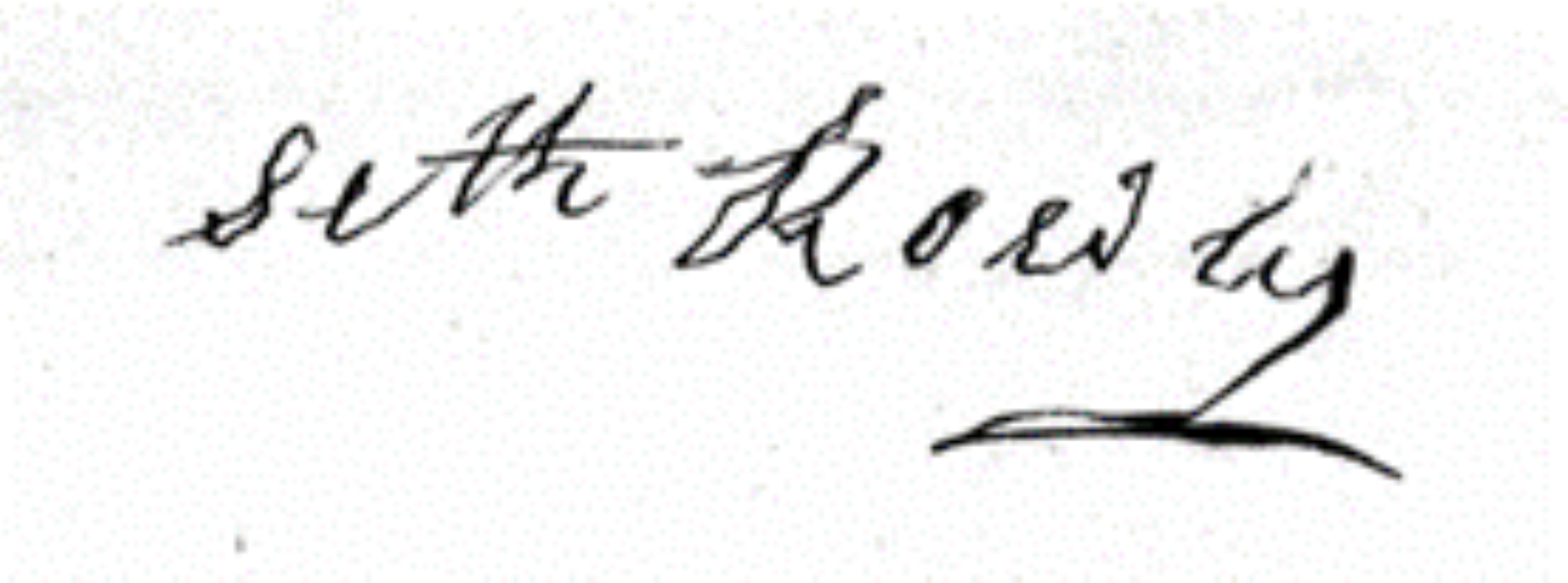 In shaky cursive handwriting: Seth Rowley