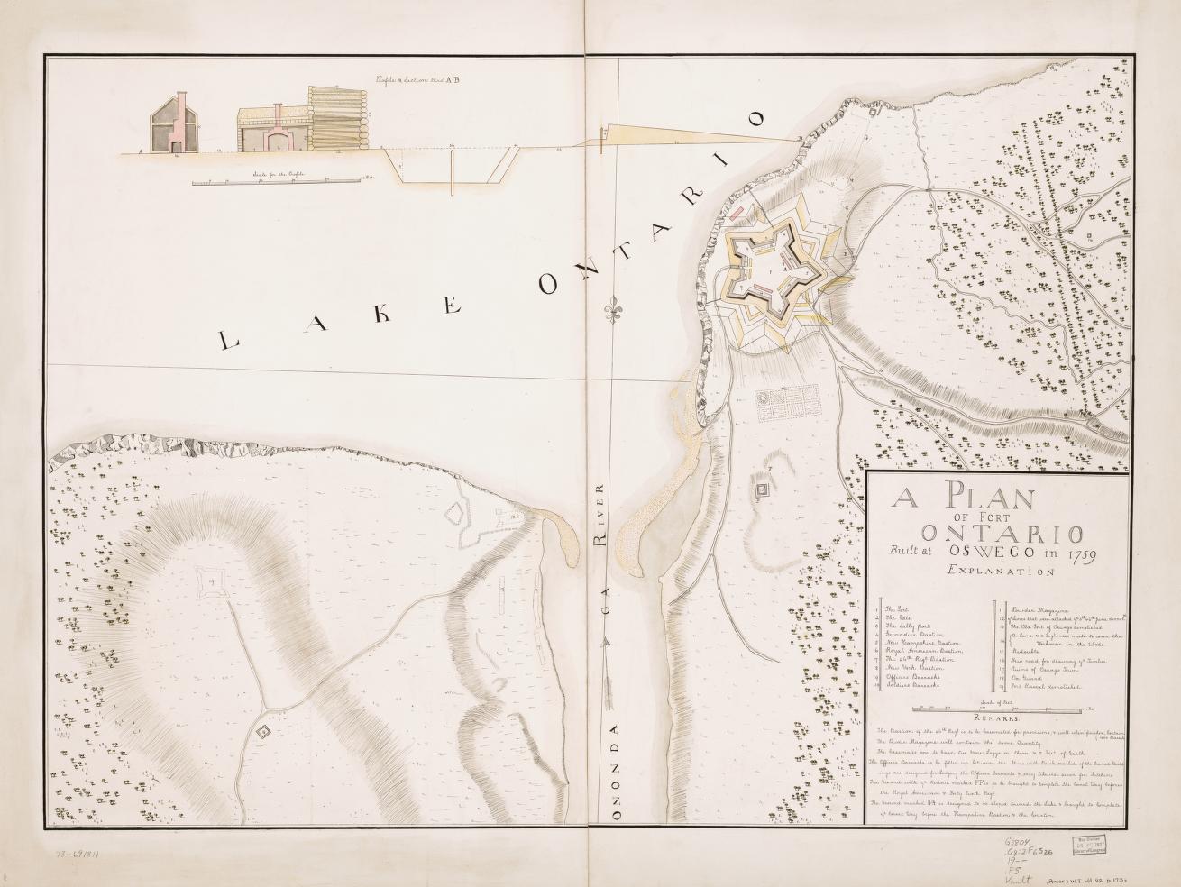 An old, faded, hand-drawn map. In bold letters in the middle it says 