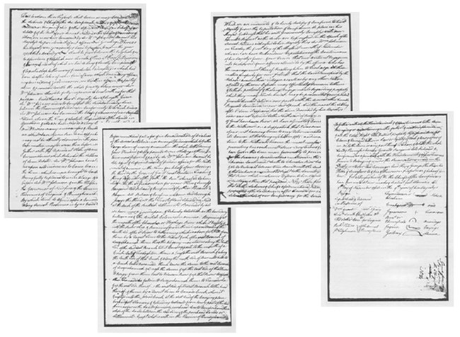standard sized papers crowded with handwriting in cursive. smudges of ink blot areas standard sized papers crowded with handwriting in cursive. smudges of ink blot areas