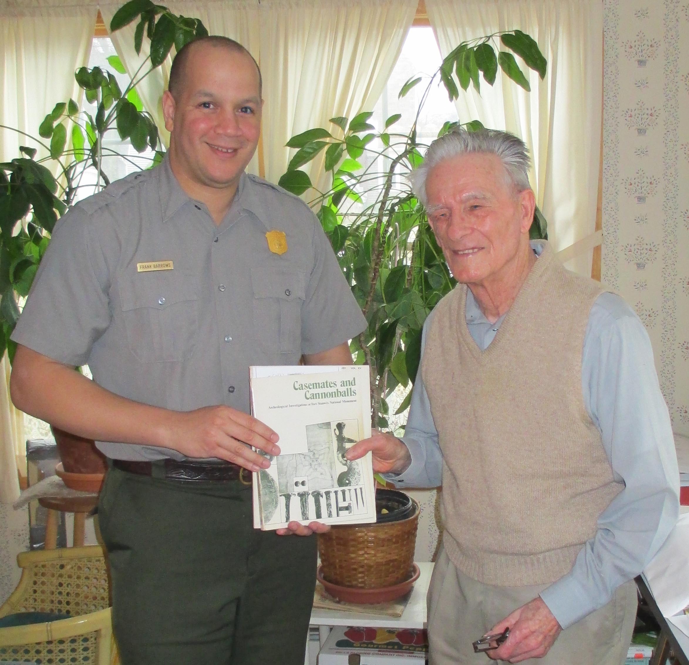 Superintendent Frank Barrows with Orville Carroll