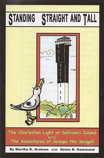 book cover with lighthouse and seagull