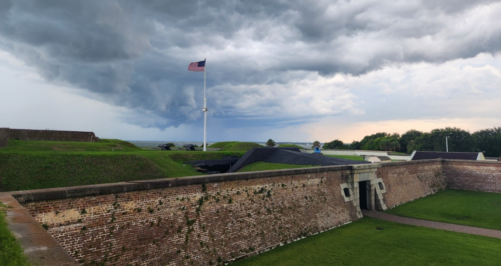 Storm clouds form over Fort Moultrie Storm clouds form over Fort Moultrie