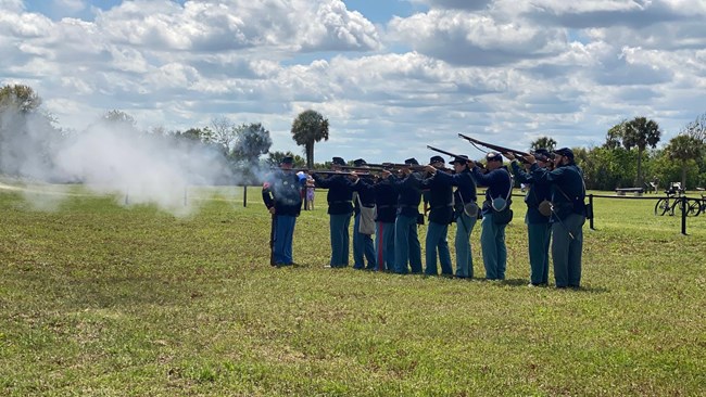 First shot musket fire