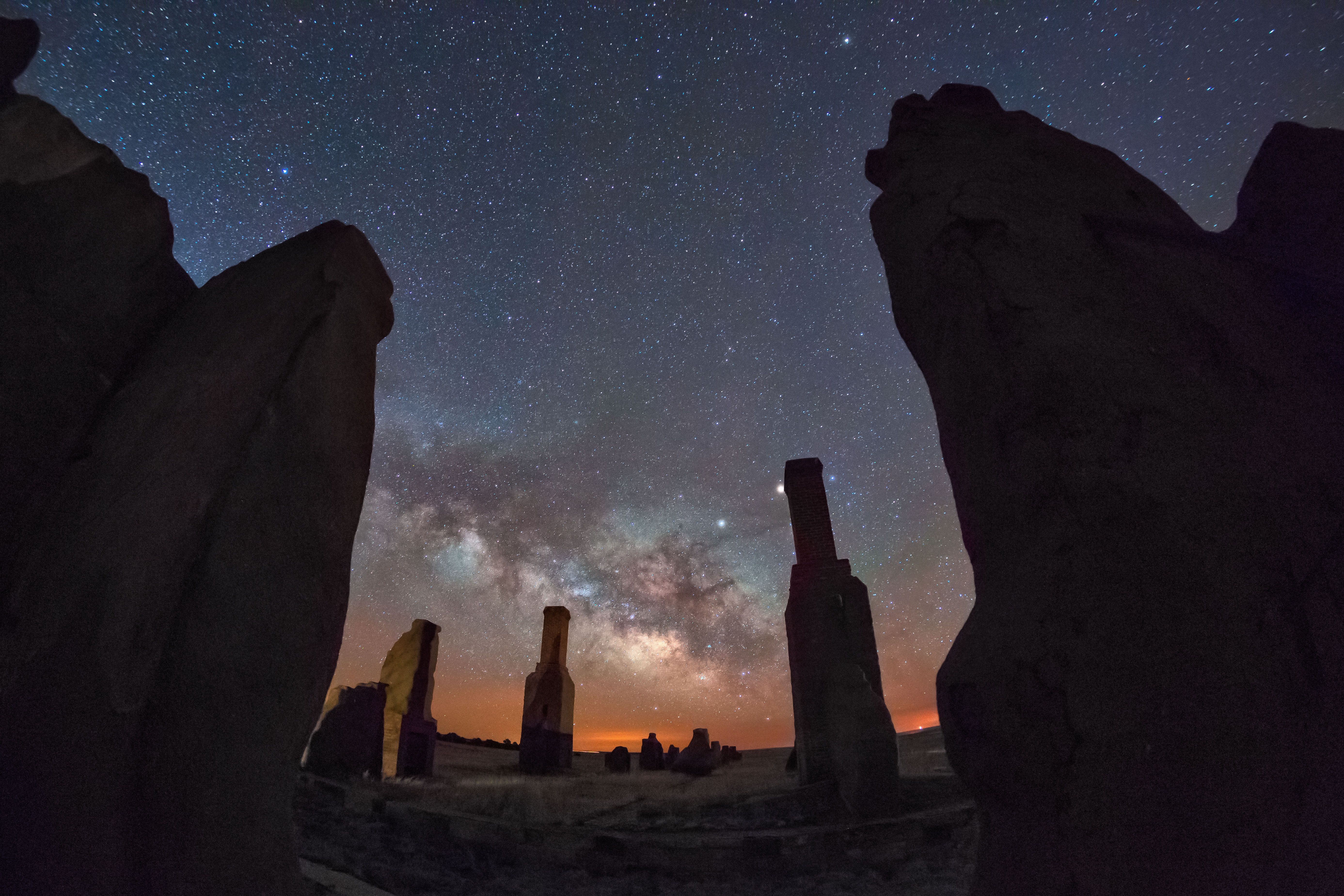 fort union - harun mehmedinovic - skyglow project 9 Night sky over Fort Union
