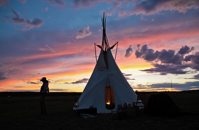 Sunset on Tipi at 2014 Cultural Encounters Event Sunset on Tipi at 2014 Cultural Encounters Event