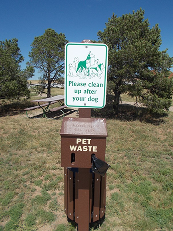 pet waste disposal area
