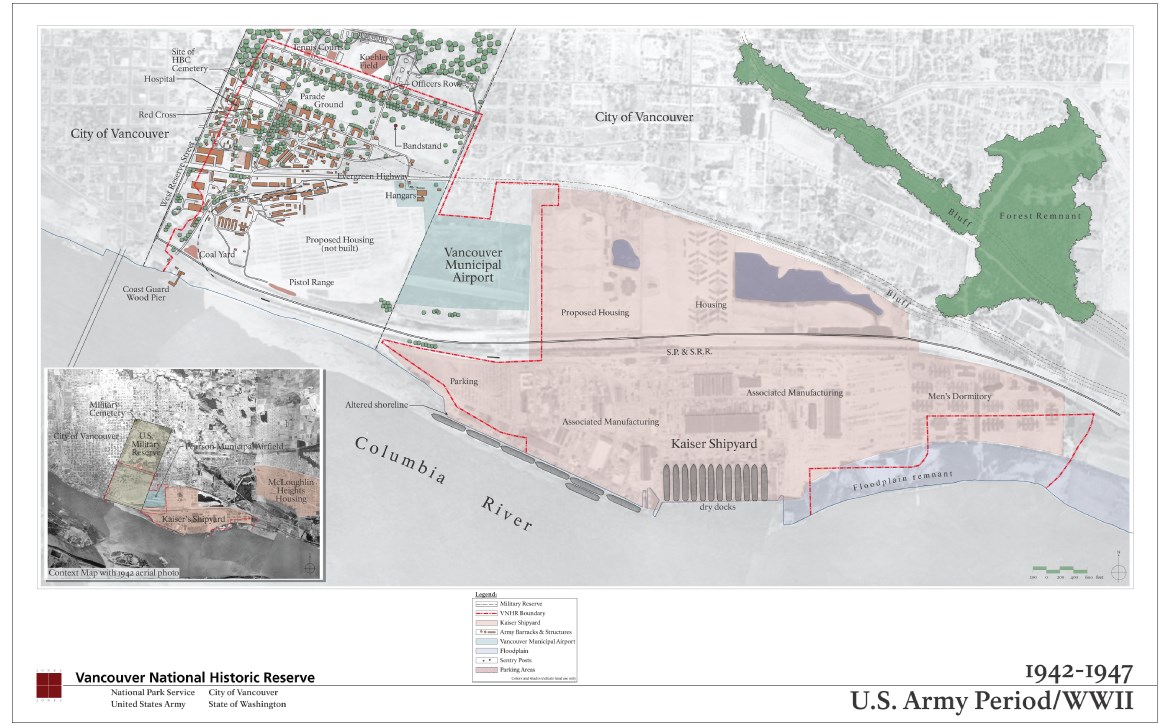 Image of landscape change from a1942 to 1947