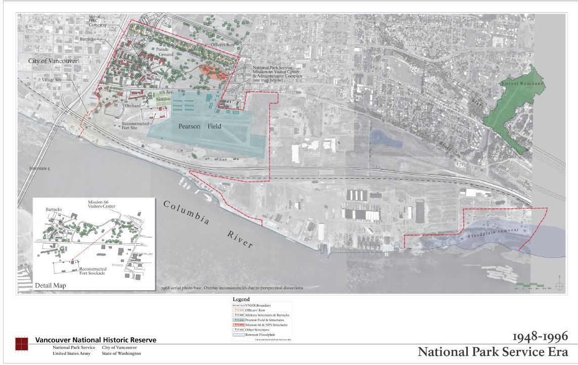 Image of landscape change from 1948 to 1996