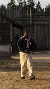 Photo of park volunteer at the Candlelight Tour special event. Photo of park volunteer at the Candlelight Tour special event.