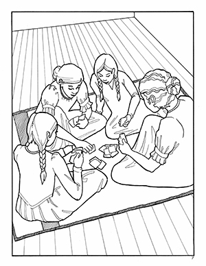 dance party coloring page