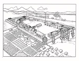 Thumbnail image of a coloring page of Fort Vancouver.