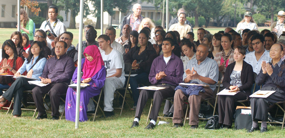 Participants in the 2011 Citizenship Ceremony at Fort Vancouver National Historic Site