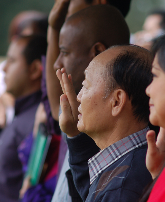Candidates take the Oath of Allegiance