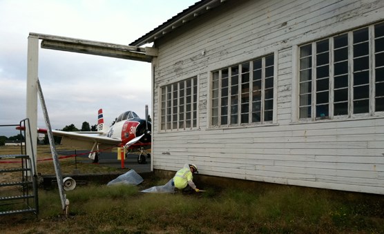 Historic Hangar with work in progress