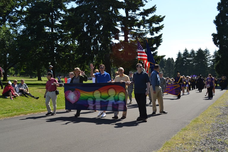 Marchers in the annual Children's Cultural Parade